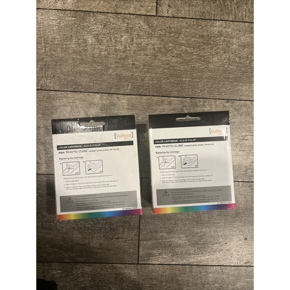 Two Vupoint Solution Color Cartridge ACS-IP-P10-VP Photo Cube Compact Printer - Picture 2 of 3